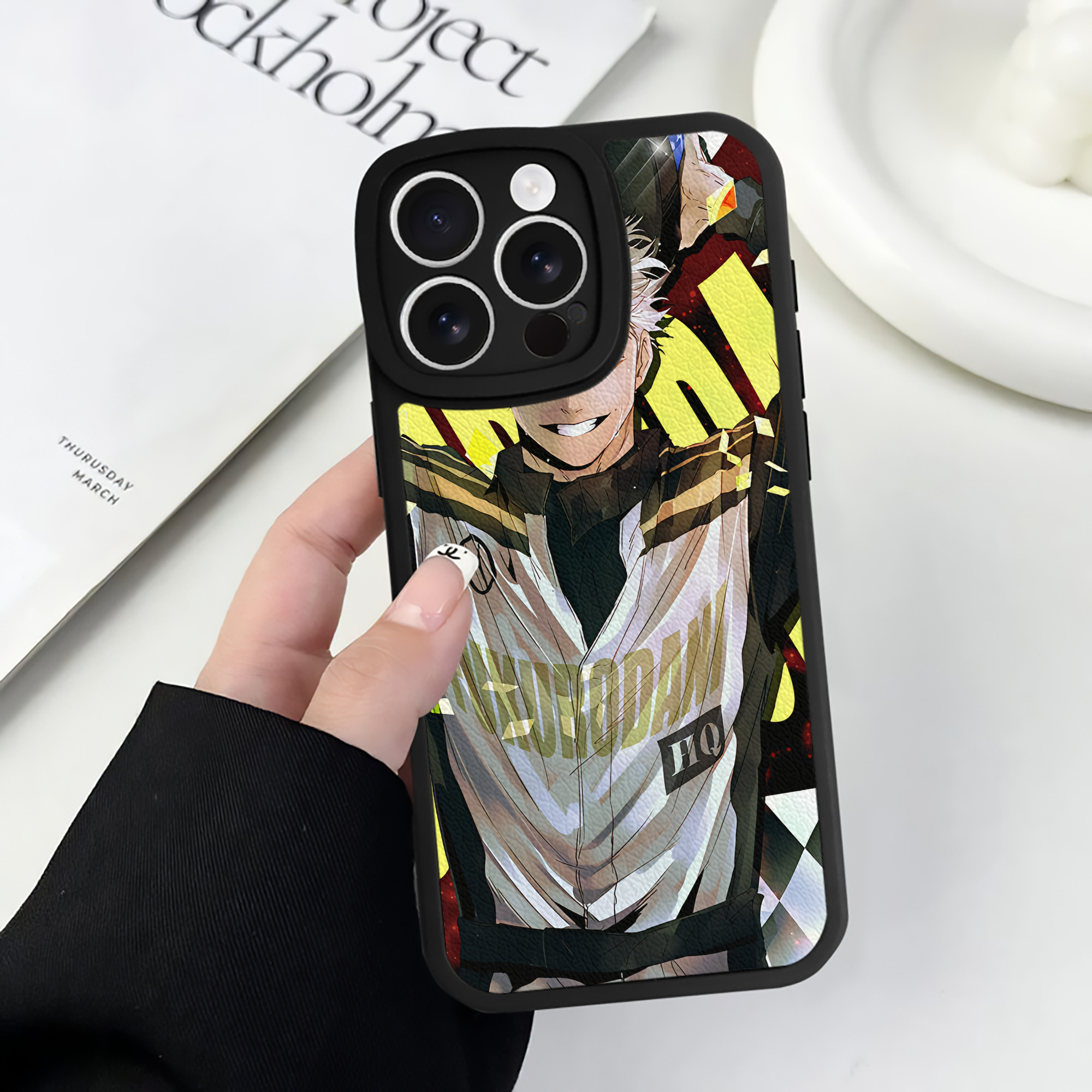 （画像用） ハイキュー!! Haikyu!! 【iPhone 16シリーズ対応】シリコンスマホケース（レザー調） 材質：シリコン